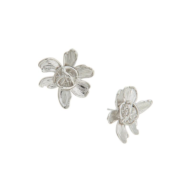 Oscar De La Renta Mini O Textured Flower Stud Earrings 100$